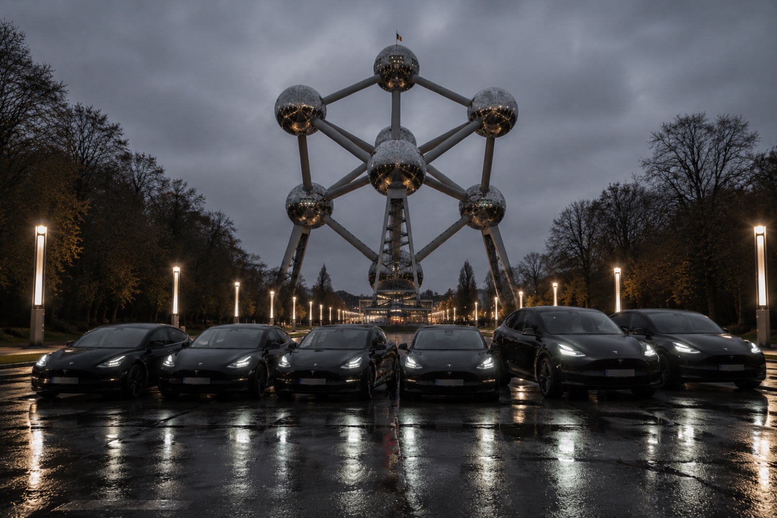 Tesla B-DRIVE sur la Vilvoordsesteenweg à Machelen