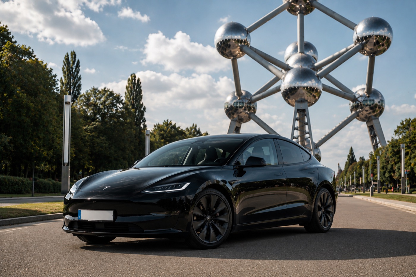 Tesla B-DRIVE en transfert aéroport depuis Diegem